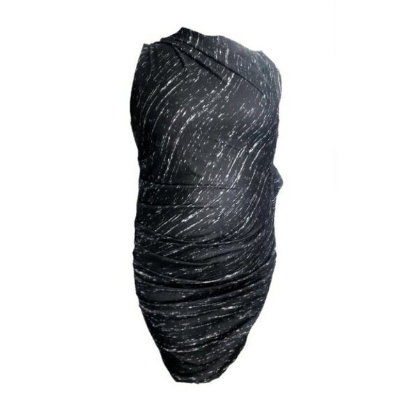 Dknyc Party City Holiday Festive LBD NWT Shiny ASYMMETRICAL DRESS - Women's - Picture 3 of 7